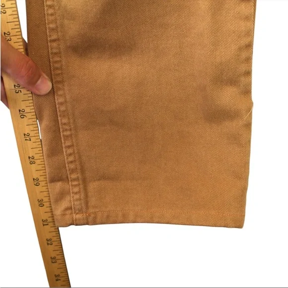 VTG J Crew Jeans Mens 32x 31 Khaki Tan Oarsman Pants For The Long Pull USA Made
